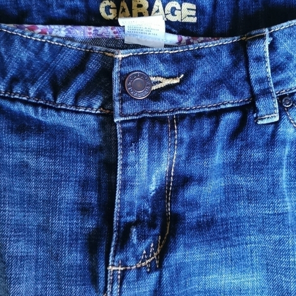 GARAGE Distressed Faded Denim Miniskirt 11 - Picture 4 of 6